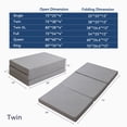 thumbnail image 7 of Hcore 4 Inch Tri Folding Memory Foam Mattress, Portable Guest Bed, Twin XL Tri-Fold Mattress with Storage Bag, 7 of 7