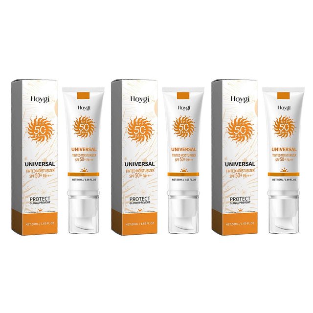 SPF50 Everyday Tinted Face Lotion Non-Greasy Water-Resistant Makeup Base for Outdoor Sports