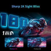 KTC 27 inch Gaming Monitor, 1440P Curved Monitor, 180Hz, 144Hz, 2K, 1500R, 1ms, FreeSync/G-Sync Compatible, DisplayPort/HDMI/USB, Ultrawide PC Vesa/Wall Mount Computer Monitor, H27S17