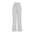 thumbnail image 7 of Maean Knit Cotton Pants for Women Elastic Waist Wide Leg Loose Casual Versatile Comfy Trousers with Pockets, 7 of 7
