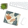 thumbnail image 4 of Abstract Flowers and Leave Mouse Pad Mousepad Beige Office Decor for Women Desk Accessories Modern Mousepad Non-Slip Rubber Base MousePads for Office Laptop, 9.5"x7.9"x0.12" Inch, 4 of 5