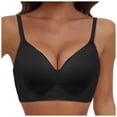 thumbnail image 3 of TSADFHJI Comfortable Seamless Full Coverage Bra for Women Wireless Bras with Soft Support Regular and Plus Size Bras for Women Bodysuit Crotchless Womens Bras Plus Size Robe Black XL, 3 of 9