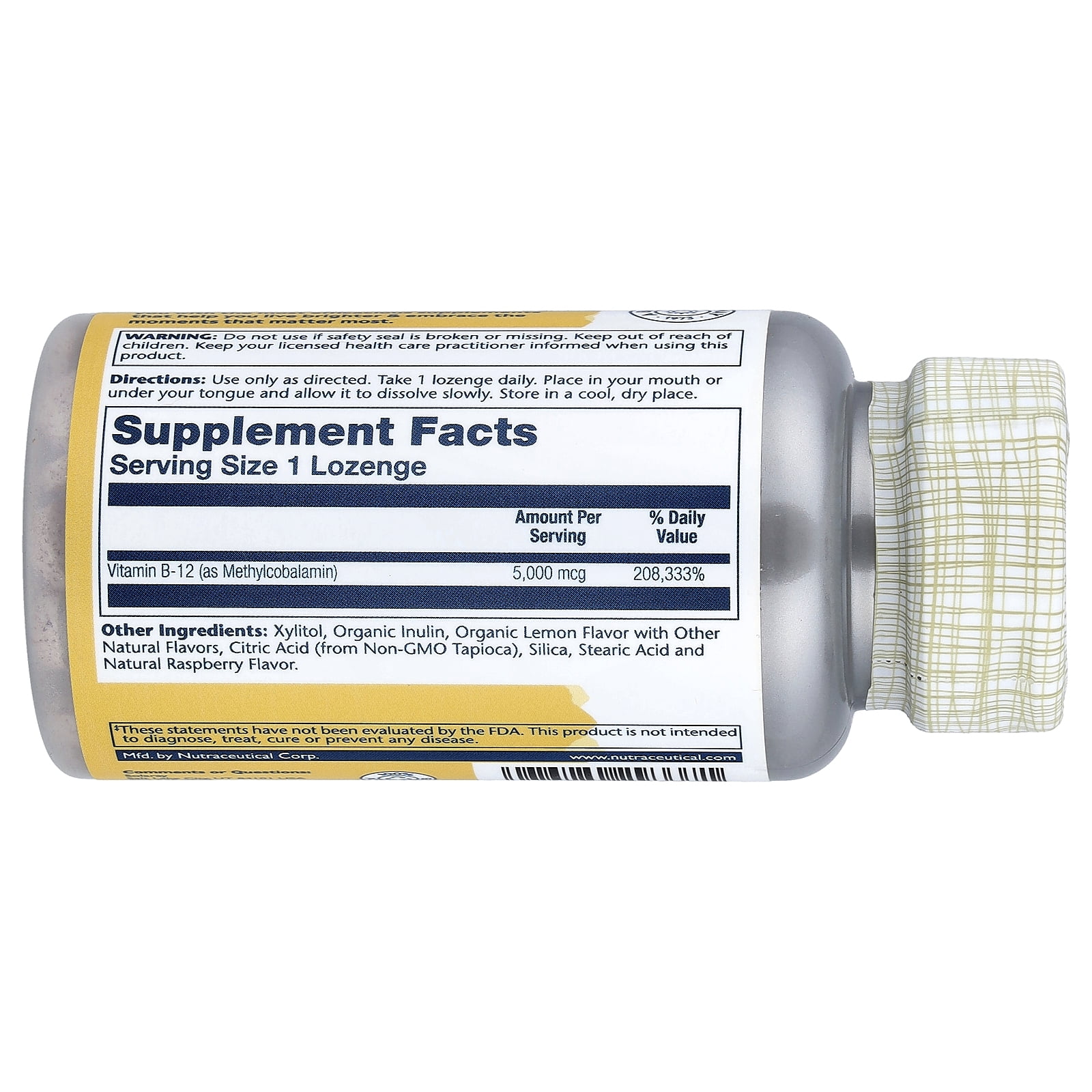 Solaray Methyl B12 5,000mcg 60 Lozenge