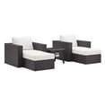 thumbnail image 2 of Modway Convene 5 Piece Set Outdoor Patio with Fire Pit in Espresso White, 2 of 10