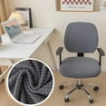 thumbnail image 5 of AIGIA Computer Office Chair Cover Stretch Elastic Slipcover 2 Piece Stretchable Knitted Universal Computer Chair Seat Cover, 5 of 21