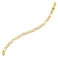 thumbnail image 2 of Welry Men's 8.5mm Figaro Chain Bracelet in 10kt Yellow Gold, 9", 2 of 3
