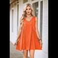 thumbnail image 4 of Vestido Mini Sin Mangas Naranja-Rojo L, 4 of 7