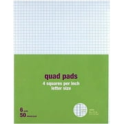 MyOfficeInnovations Graph Pads 8.5" x 11" Graph White 50 Sh./Pad 6 Pads/PK 412593