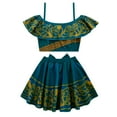 thumbnail image 2 of Girls Merida Swimsuit Princess Two-Piece Bathing Suit Tankini w/Swim Cap, Size 2-8, 2 of 7