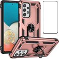 thumbnail image 1 of Samsung Galaxy A53 5G Case with Screen Protector,Ring Kickstand Military Grade Protective Shockproof Armor Dual Layer Protection Defender Back Cover Phone Case for Galaxy A53 5G - Rose Gold, 1 of 5