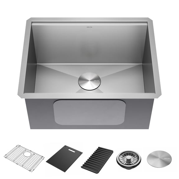 Delta 95B9031-24SL-SS Rivet 24” Workstation Laundry Utility Kitchen Sink Undermount 16