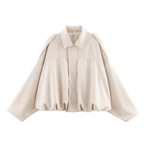 Women's Faux Suede Bomber Jacket Spring Lapel Pilot Coat Casual Oversized Long Sleeves Trendy Streetwear Outerwear