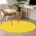 thumbnail image 5 of Lemon Yellow Round Rugs 3ft, Farmhouse Solid Yellow Color Modern Art Non Slip Washable Rug Runner, Low Pile Indoor Floor Carpet Mat Bathroom Rugs for Living Room, Bedroom, Kids Room, 5 of 9