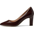 thumbnail image 4 of Cole Haan Mylah Bloodstone Leather Block Heeled Pointed Toe Slip On Dress Pumps (Bloodstone Leather, 7), 4 of 5