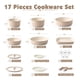 thumbnail image 2 of Set de utensilios de cocina SENSARTE Ceramic 17 piezas Induction Almond, 2 of 7