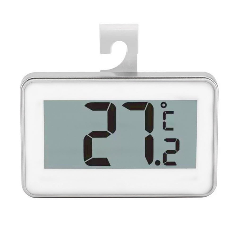 Idyandyans Digital Refrigerator Hanging Thermometer LCD Display Waterproof ℃/℉ Switch Freezer Room Temperature Gauge 