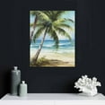 thumbnail image 4 of Nawypu Palm Trees Canvas Wall Art: Coastal Beach Picture Artwork Tropical Ocean Scene Painting Abstract Seascape Print for Modern Living Room Bedroom Bathroom 16x20 inch, 4 of 4
