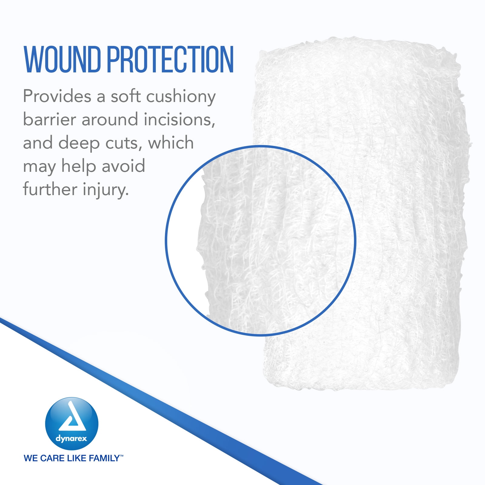 Dynarex Krinkle Sterile Gauze Rolls - Ultra-Absorbent Rolled Bandage Wrap for Wounds - First Aid Kit Supplies - 4.5" x 4.1 Yards, 6-ply - 100 per Case