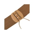thumbnail image 3 of Women's Lace-up Tied Stretchy Corset Belts, Vintage Elegant Elastic Cinch Waistband for Costume Dress Coat Brown 70x7cm/27.6x2.8", 3 of 6