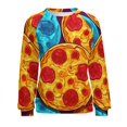 thumbnail image 7 of Fun Pizza Women's Floral Printed Sweatshirt Long Sleeve Crewneck Casual Loose Vintage Graphic Pullover Tops, 7 of 7