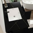 thumbnail image 2 of Spaco 35.4" Floating Bathroom Vanity with Sink and Faux Marble Top, Wall-Mounted Design Vanity for Indoor as Bathroom, Black, 2 of 11