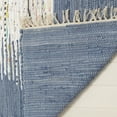 thumbnail image 4 of SAFAVIEH Montauk Tennyson Geometric Cotton Area Rug, Ivory/Dark Blue, 6' x 9', 4 of 8