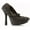 Grey, variant on E-633-PAYTON-V 6"Fetish Womens Pump In Velvet. 5 / Grey