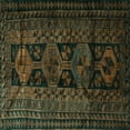 thumbnail image 1 of Ahgly Company Machine Washable Indoor Square Persian Turquoise Blue Traditional Area Rugs, 5' Square, 1 of 4