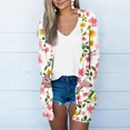 thumbnail image 2 of successthop Long Cardigans for Women Summer Long Sleeve Tunic with Pockets Open Front Cardigans Without Hoodie Flowers Lightweight Beach Vacation Wear Pink XL, 2 of 5