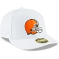 thumbnail image 3 of Men's New Era White Cleveland Browns Omaha Low Profile 59FIFTY Fitted Hat, 3 of 4