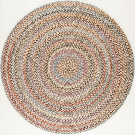 Rhody Rug BH57R048X048 4 ft. Bar Harbor Butterfield Round Rug, Multi Color