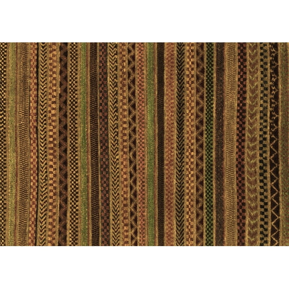 Ahgly Company Indoor Rectangle Oriental Brown Modern Area Rugs, 8' x 10'
