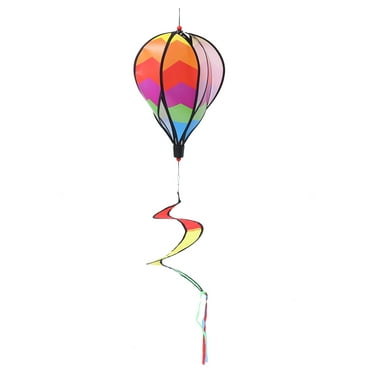 COSMOBETTY 1Pcs Hot Balloon Decoration Multi Colored Rainbow Hot Air Balloon 47.2X10.6in