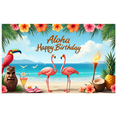 thumbnail image 7 of Beach Flamingo Banner Tropical Aloha Birthday Island Party Decor for Luau Celebration Summer Vacation Photo Booth, 7 of 7