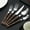 Coffee, variant on Qiweii Thickened Version Wood Handle Silverware Set, Mirror Polished Flatware Sets, Stainless Steel Cutlery Set Including Knife Spoons and Forks Set, Acacia Wood Handle. 5pc