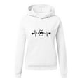 thumbnail image 3 of WILLBEST Sudadera para Mujer, Estilo Casual y A La Moda, con Estampado de Huellas de Gato, Sin Bolsillos y con Cordón Ajustable Chica​​, 3 of 3