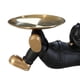 thumbnail image 5 of Estatua de con bandeja, adorno para perro con bandeja, figura de perro ligera de escritorio con bandeja para comedor, cafetería, vacaciones, Negro Soledad Estatua de resina con bandeja, 5 of 10