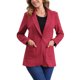 thumbnail image 1 of INSPIRAR CHIC Blazer de mujer con cuello de solapa, un botón, chaqueta de traje elegante L roja, 1 of 6