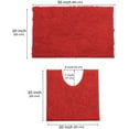 thumbnail image 2 of Red Bathroom Rugs by CPDD , Luxury Chenille 2-Piece Bath Mat Set, Soft Plush Bath Rug +Toilet Mat.1'' Microfiber Shaggy Carpet, Super Absorbent, Red. Red Standard, 2 of 9