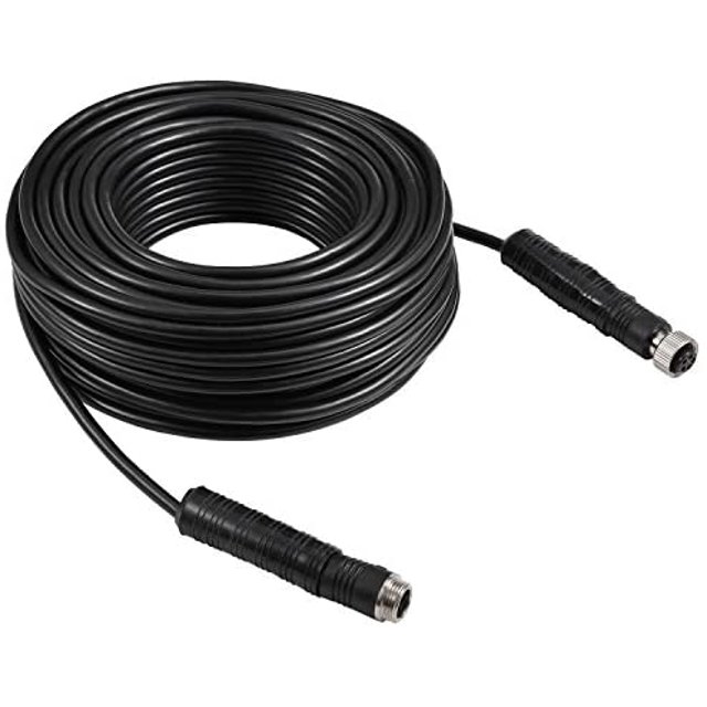 Backup Camera Cable 4PIN Video Power Aviation Extension Wire for Vehicle Car Camper Bus Van Truck Motorhome Trailer RV