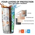 thumbnail image 7 of 20oz Tumblers Fall Pumpkins and Leaves Pattern Stainless Steel Vacuum Insulated Double Wall Travel Tumbler Cups Mug with Lid and Straw,Cleaning Brush for Cold & Hot Drinks, 7 of 7