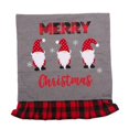 thumbnail image 1 of AMERTEER Clearance Christmas Decorations Plaid Cloth Chair Back Cover Linen Machine Embroidered Faceless Old Man Chair Cover Three Colors, 1 of 4