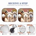 thumbnail image 6 of Honeii Cute Alpaca in Daze Print Foldable Car Sun Shade for Windshield, 2-Piece UV Protection Shade, Protects Car Interior, Ideal for Cars, Trucks, SUVs-Large, 6 of 6