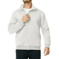 thumbnail image 4 of Coorders George Men Fleece Full Zip Sweatshirt Jackets, Mens and Big Mens Long Sleeve Lightweight Sweatshirt ,Big and Tall White,Size L, 4 of 9
