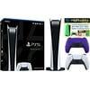 Sony PlayStation 5 Digital Edition Console With Extra Galactic Purple Dualsense Controller & MightySkins Custom Skin Voucher Bundle