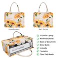 thumbnail image 2 of Large Capacity Tote Bag,Newspaper Text Sunflower Pattern Handbag Fashion Luxury Tote Bag,15.7"x13"x 5.1" Inches,Laptop Compatible, 2 of 6