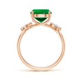 thumbnail image 2 of ANGARA Lab Grown 2.5 Ct Round Emerald Butterfly Engagement Ring for Women in 14K Rose Gold (Size-9mm) | May Birthstone, Birthday, Anniversary, Jewelry Gift for Women | Lab-Grown Emerald Ring, 2 of 8