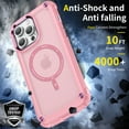 thumbnail image 7 of Allytech Magnetic Case for iPhone 16, [Military Grade Drop Protection] [Compatible with MagSafe] Slim Translucent Soft TPU Frame Shockproof Anti-Scratch Rugged PC Back Shell - Pink, 7 of 7