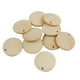 thumbnail image 2 of 100 piezas de adornos redondos de madera en blanco con forma de círculo con agujero para bodas DIY 20mm, 2 of 7