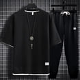 thumbnail image 4 of Men's Suits for Everyday Wear Knit Casual Modern Semi Formal Comfortable Stitching Design for Daily Style, 4 of 5